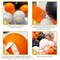 141pcs latex balloons with 3pcs Foil Balloons(Orange Black White)10 x 10 x 0.2 inches
